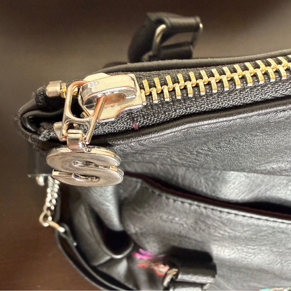 Desigual Black Bols Nanit Loverty Floral Embroidered Bag – Pre-Owned - Picture 12 of 16